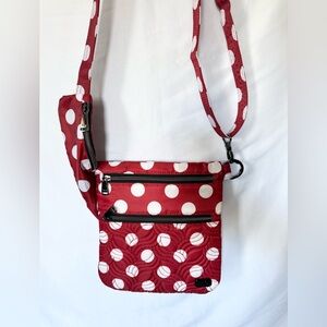 NWOT Lug Skipper red polka dot crossbody